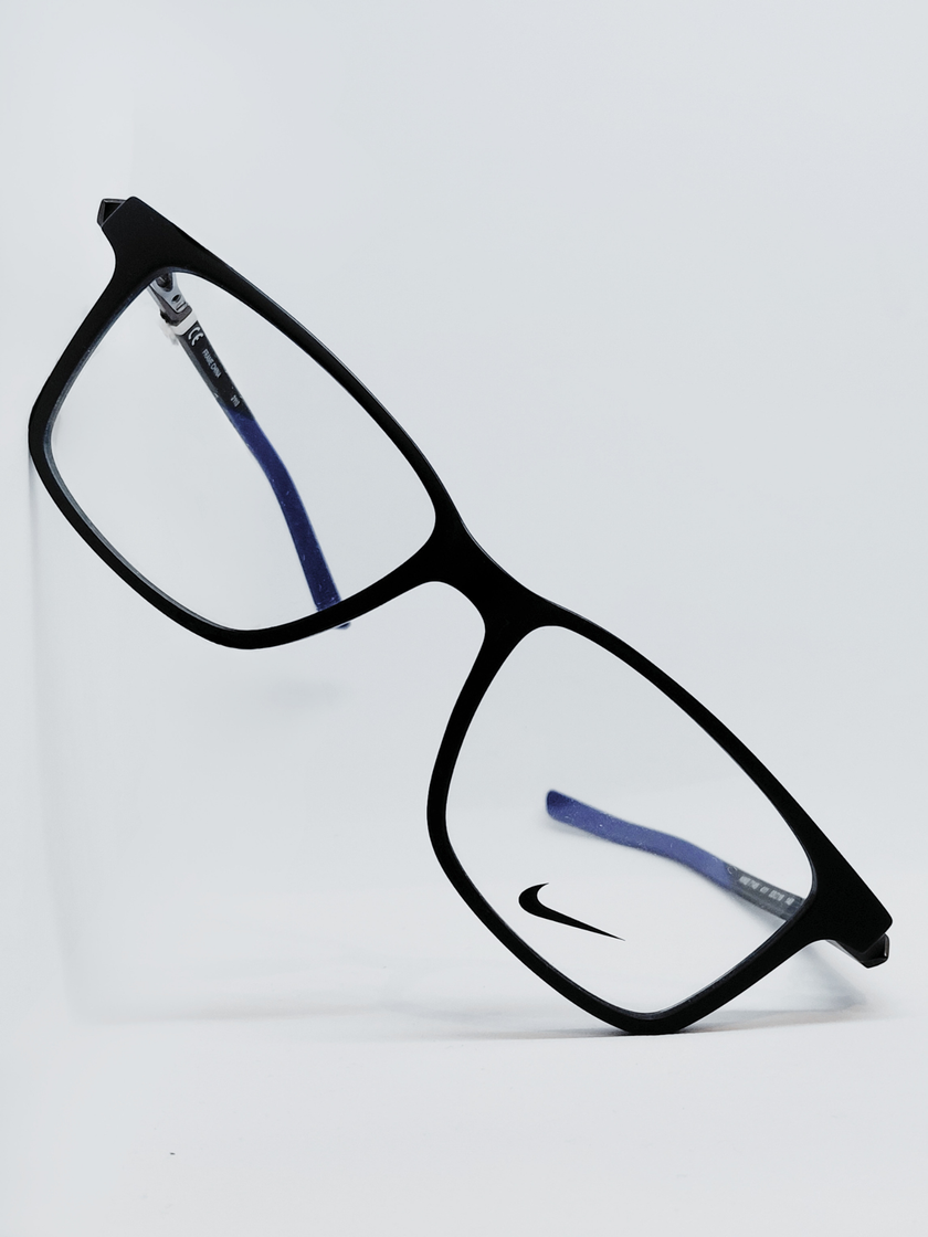 Armação Masculina Nike 7145 Retangular Preto e Azul - foto 4