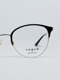 Armação Feminina Vogue VO 4108 Redonda Preto e Dourado - foto 4