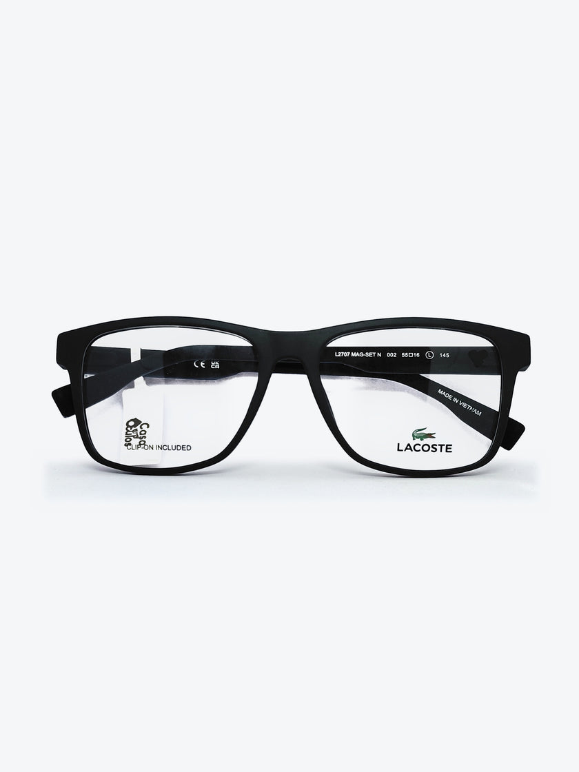Armação Masculina Lacoste L2707 Retangular Preto, Azul e Cinza com Clip-on - foto 3
