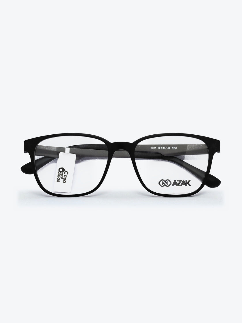 Armação Masculina AZAK T621 C2M Retangular Preto e Cinza com Clip-on - foto 3