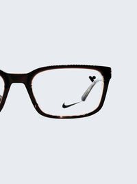 Armação Masculina Nike 7181 Retangular Marrom Translúcido - foto 4