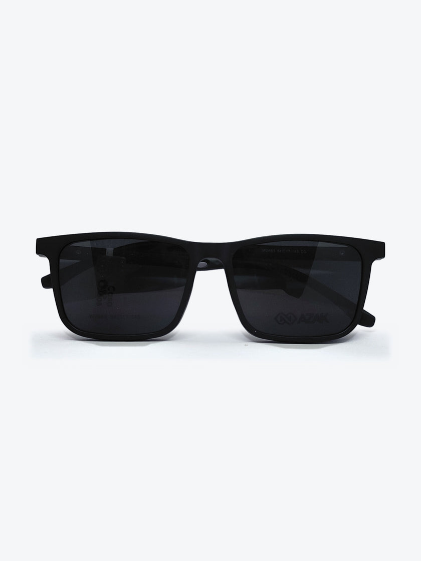 Armação Masculina AZAK W2663 Retangular Preto e Azul com Clip-on - foto 3