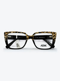 Armação Feminina AZAK HR T684 Gatinho Animal Print e Preto com Clip-on - foto 3