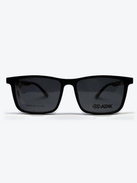 Armação Masculina AZAK W2663 Retangular Preto com Clip-on - foto 3
