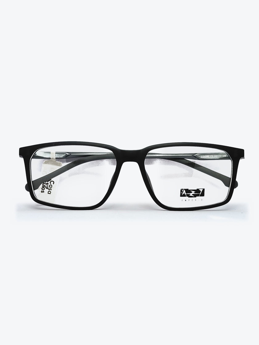 Armação Masculina AZAK ZZ4260 C2 Retangular Preto e Cinza com Clip-on - foto 3
