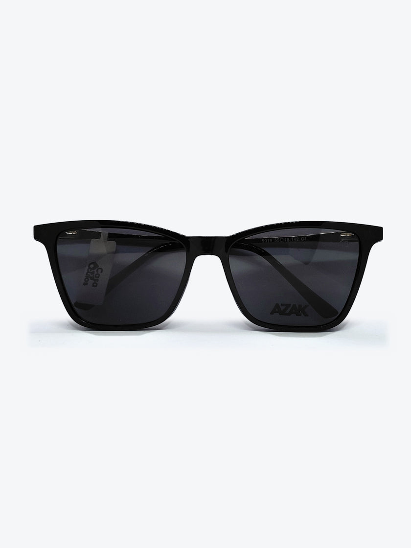 Armação Feminina AZAK 5019 Gatinho Preto e Dourado com Clip-on - foto 3