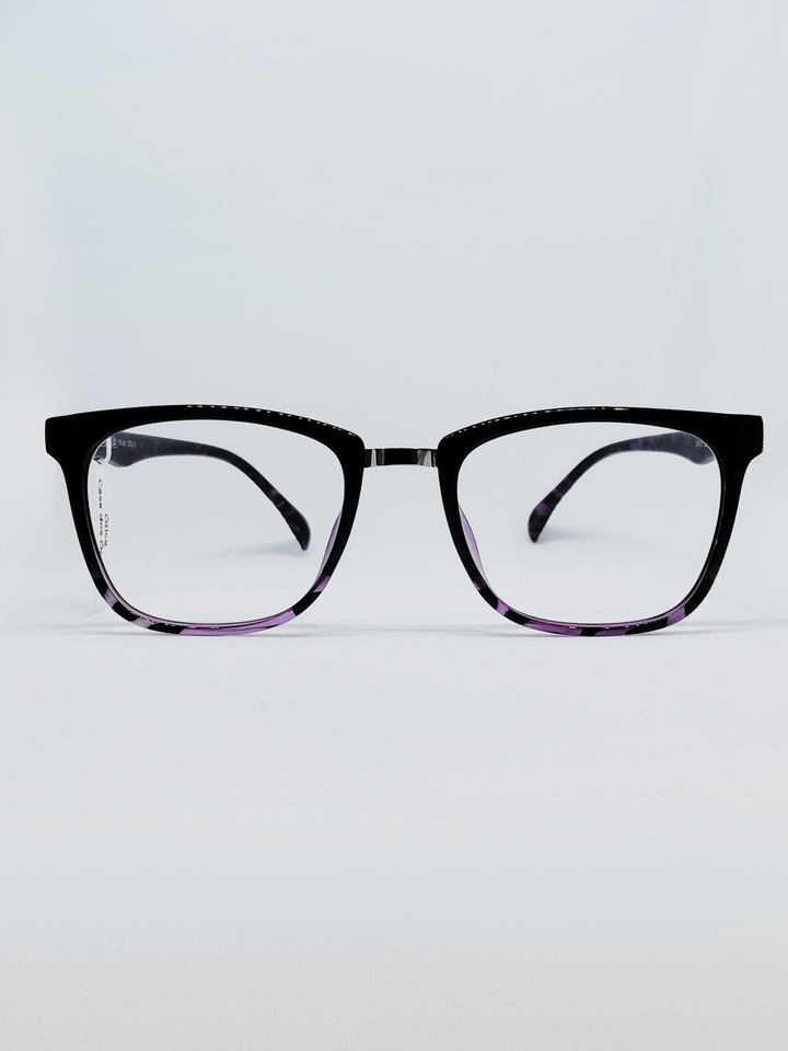 Armação Feminina TR-90 8018 Quadrada Preto e Roxo - foto 1