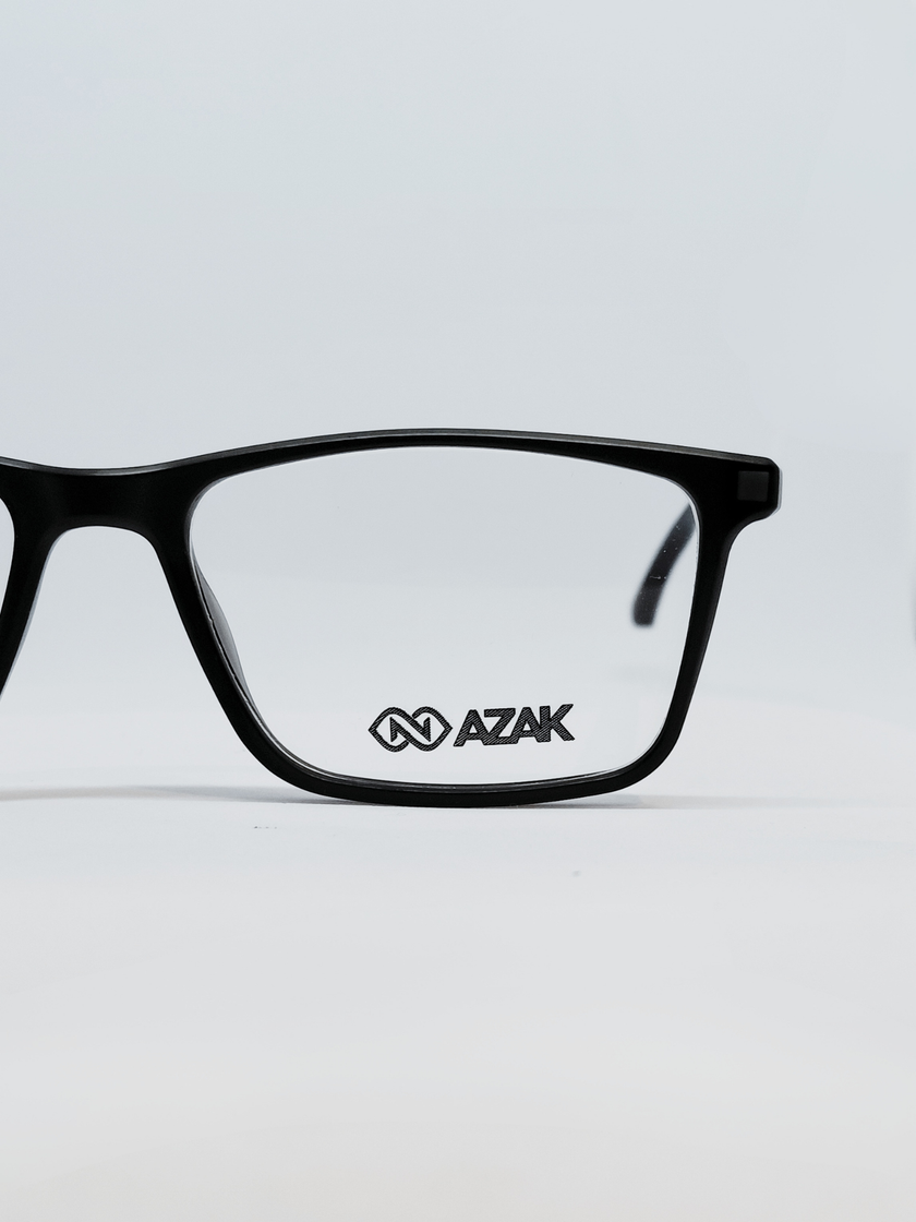Armação Masculina AZAK H020 Retangular Preto e Vermelho - foto 4
