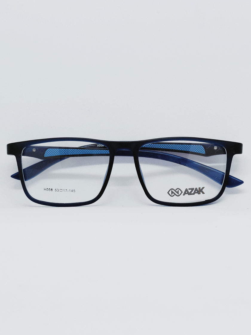 Armação Masculina AZAK H008 Retangular Azul Marinho - foto 3