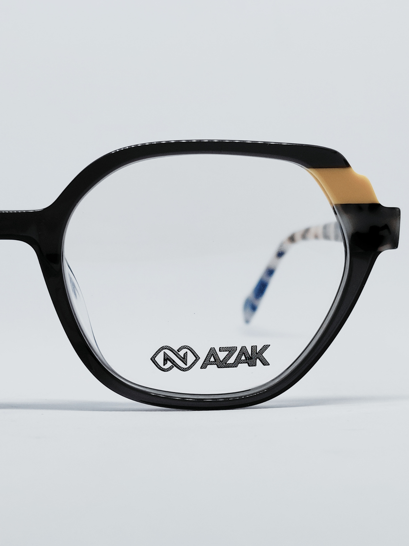 Armação AZAK HR-Z783 Geométrica ou Sextavada Preto e Bege - foto 4