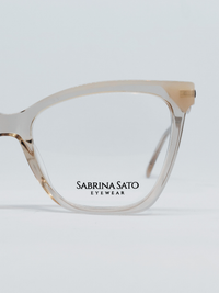 Armação Feminina Sabrina Sato SS181 Gatinho Bege Translúcido - foto 5