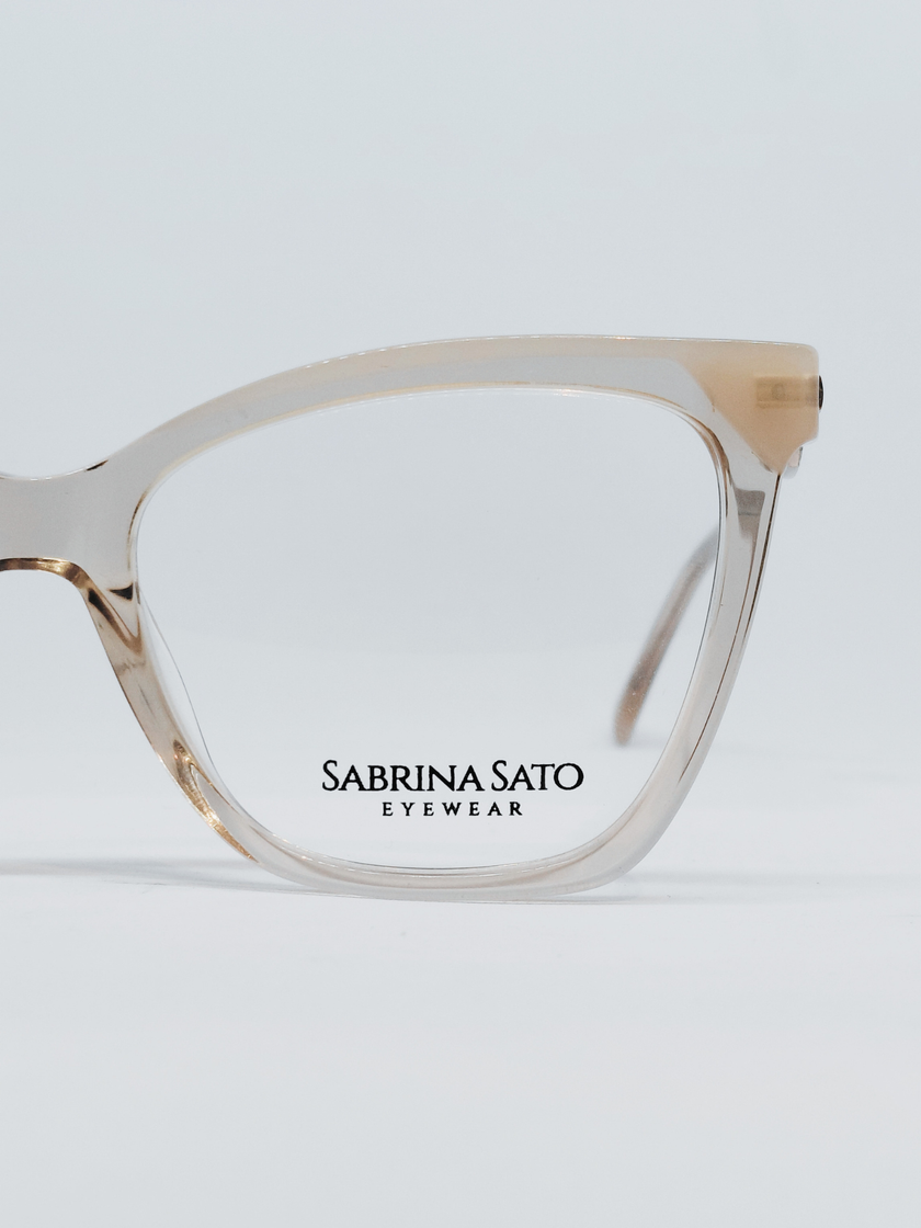 Armação Feminina Sabrina Sato SS181 Gatinho Bege Translúcido - foto 5
