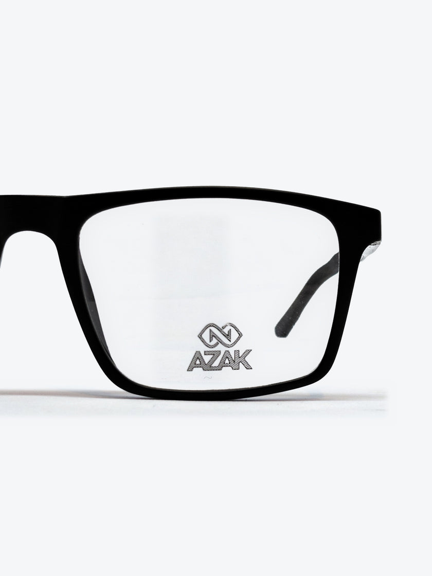 Armação Masculina AZAK ZZ4275 Retangular Preto com Clip-on - foto 4