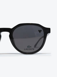 Armação Masculina Lacoste L4008 Geométrica ou Sextavada Preto com Clip-on - foto 4