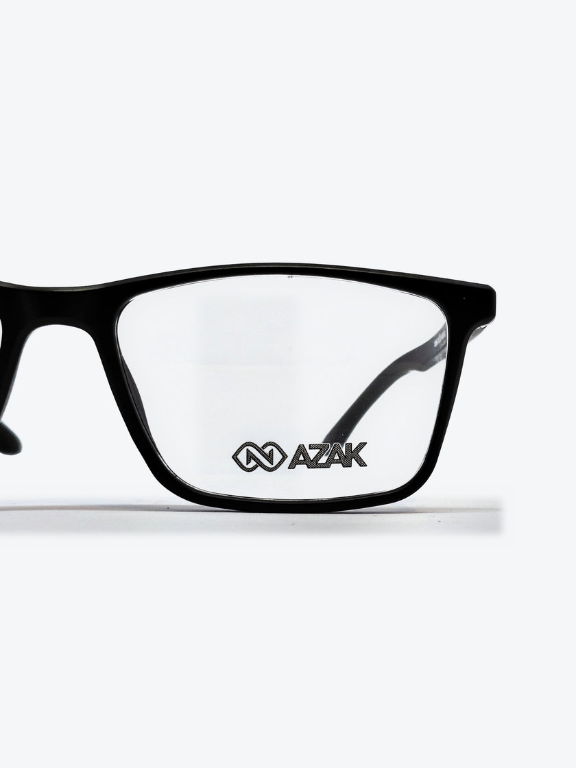 Armação Masculina AZAK W2668 Retangular Preto com Clip-on - foto 4