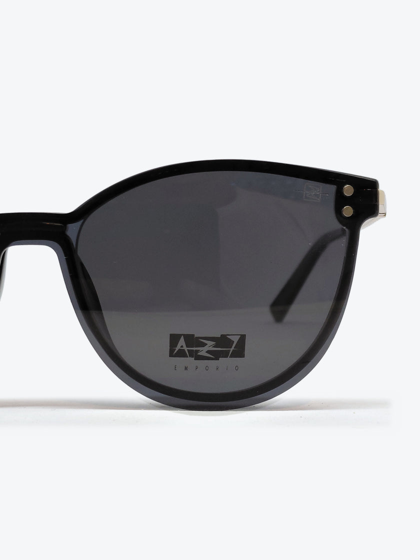Armação Feminina AZAK PZ10028 Oval Preto e Dourado com Clip-on - foto 4