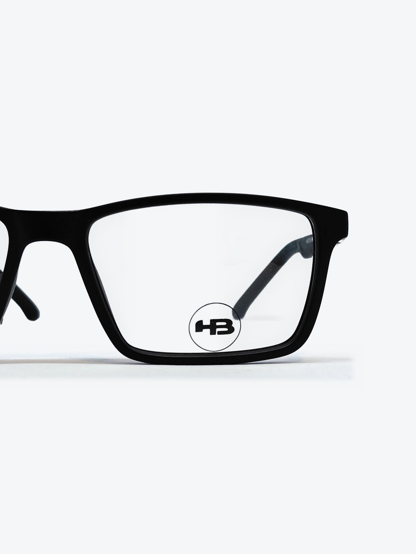 Armação Masculina HB M.0531 Retangular Preto com Clip-on - foto 4