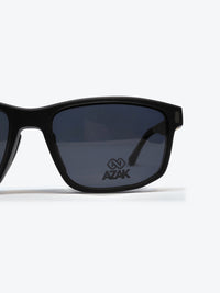Armação Masculina AZAK PZ2066 Retangular Cinza e Madeira com Clip-on - foto 4
