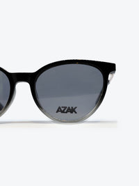 Armação Feminina AZAK 3017 Oval Preto Degradê e Dourado com Clip-on - foto 4