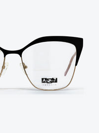 Armação Feminina AZAK HR-C609 Gatinho Preto e Dourado com Clip-on - foto 4