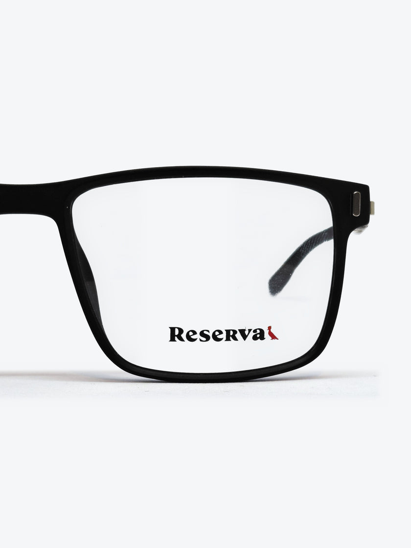 Armação Masculina Reserva RSV2615 Retangular Preto com Clip-on - foto 4