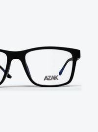 Armação Masculina AZAK PZ10217 Retangular Preto e Marrom Escuro com Clip-on - foto 4