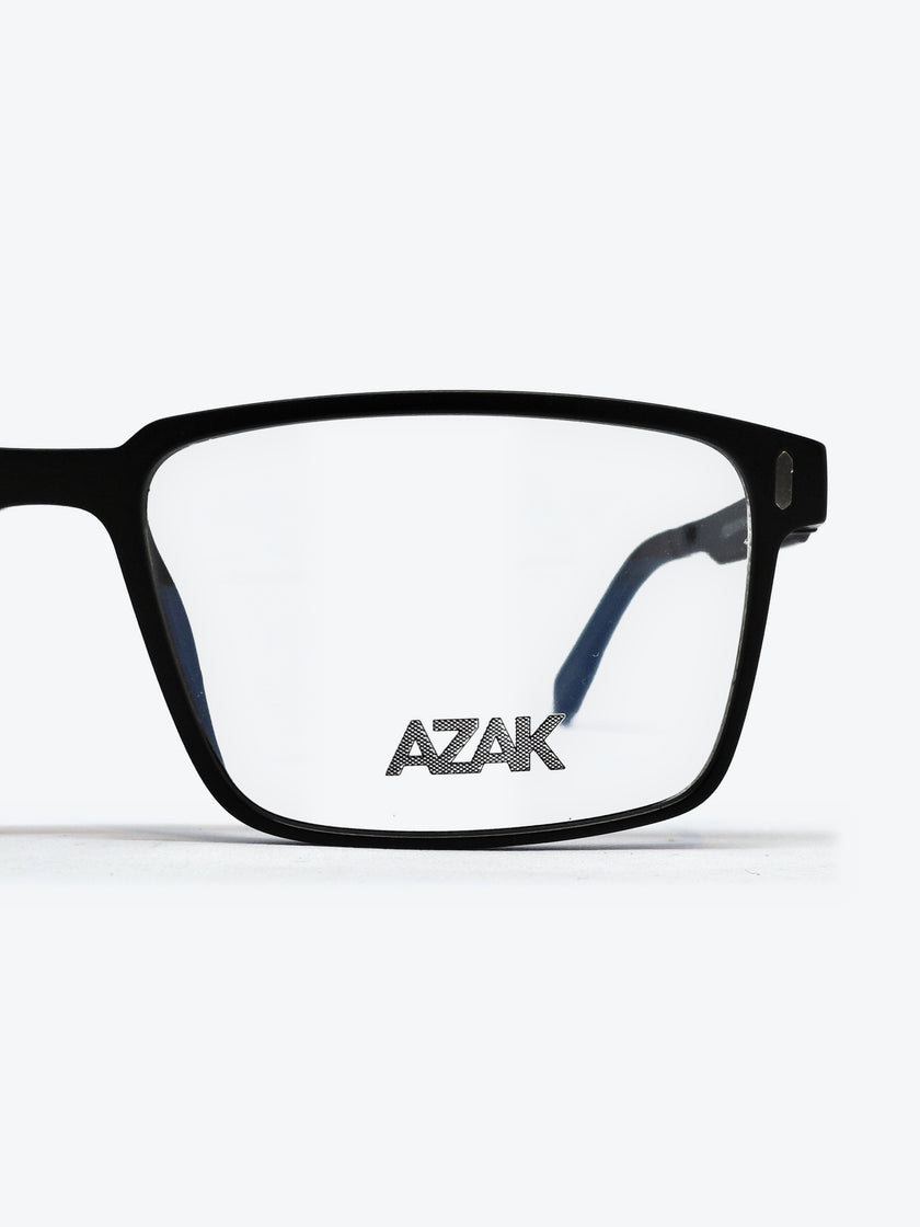 Armação Masculina AZAK PZ2289 Retangular Preto com Clip-on - foto 4