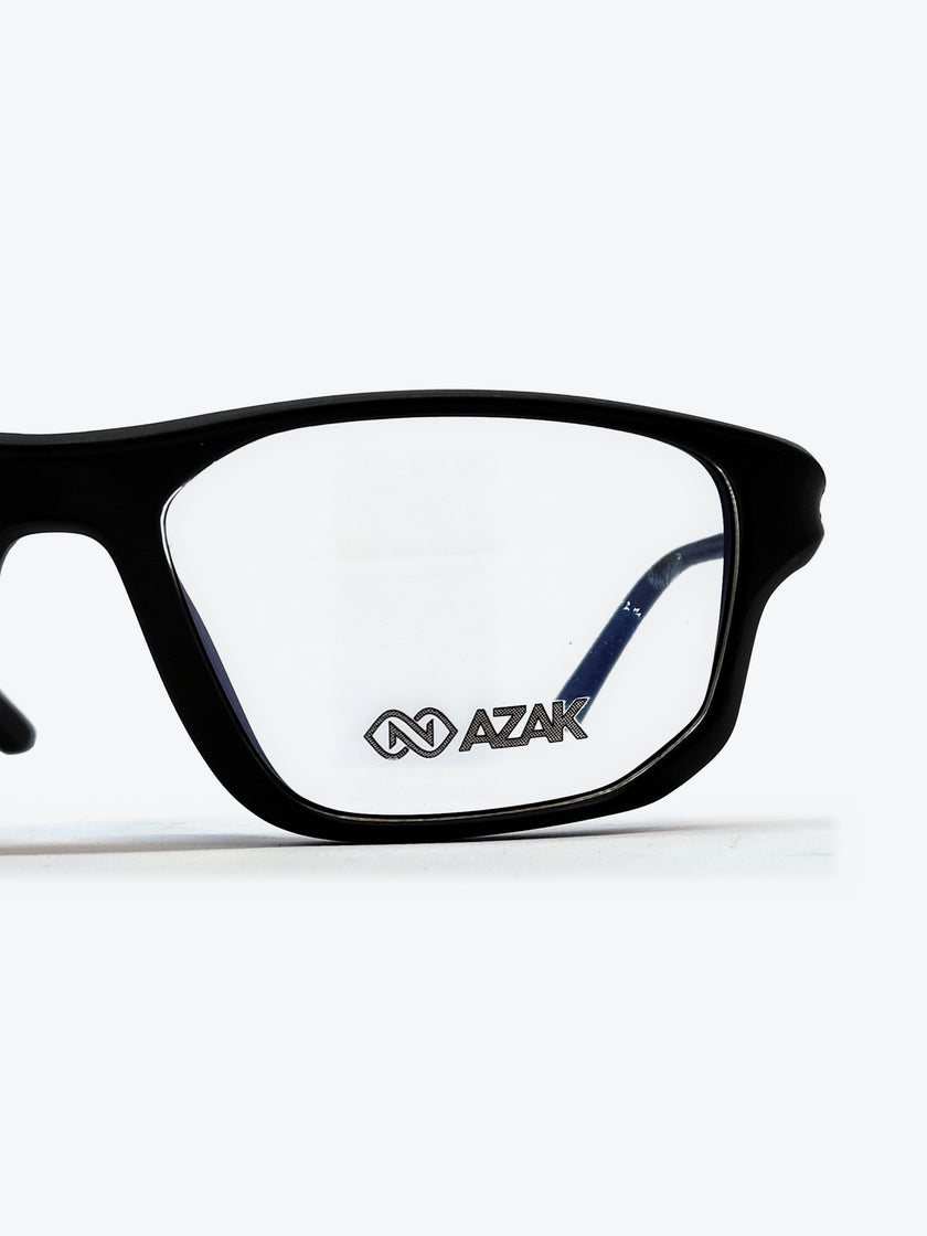 Armação Masculina AZAK PZ20146 Retangular Preto com Clip-on - foto 4