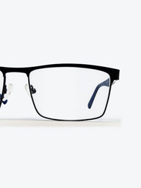Armação Masculina 6531 Retangular Preto e Azul com Clip-on - foto 4