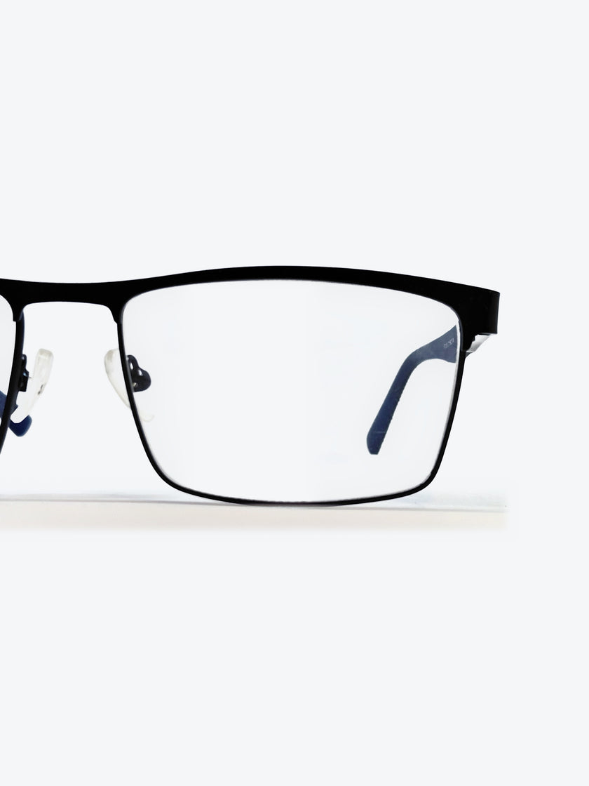 Armação Masculina 6531 Retangular Preto e Azul com Clip-on - foto 4