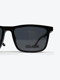 Armação Masculina AZAK W2663 Retangular Preto com Clip-on - foto 4