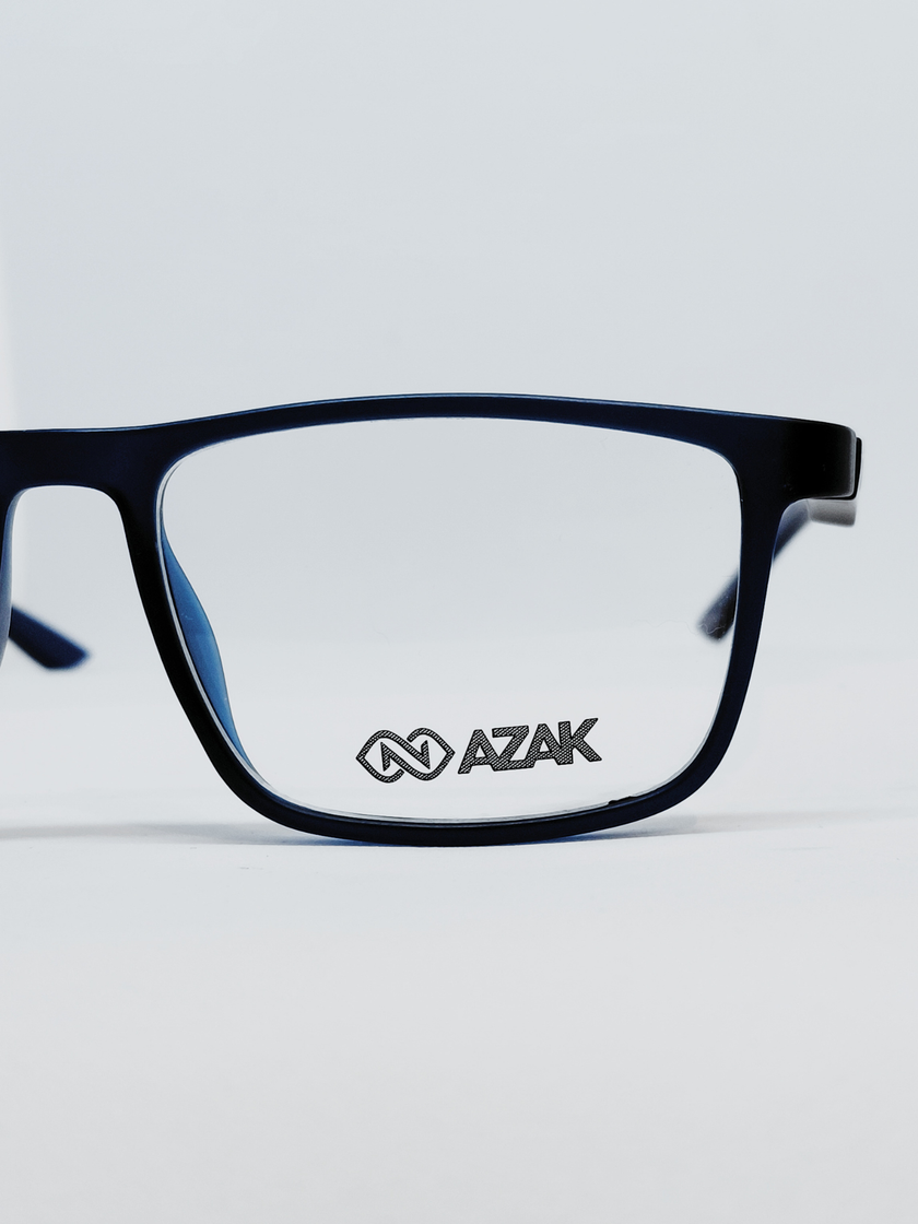 Armação Masculina AZAK H008 Retangular Azul Marinho - foto 4