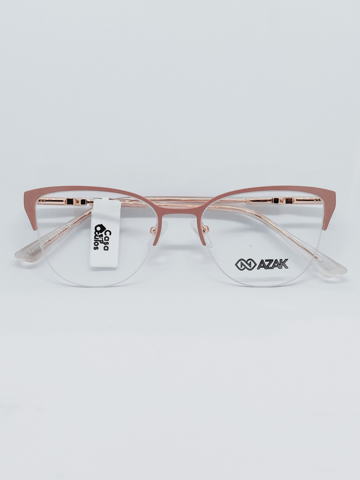 Armação Feminina AZAK JZ4165 Meio Aro (fio de nylon) Rosé - foto 5