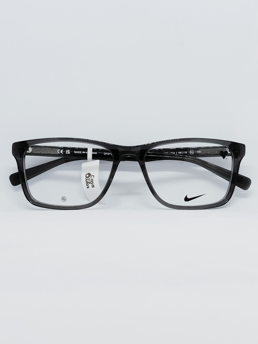 Armação Masculina Nike 1000 Retangular Preto Translúcido - foto 1