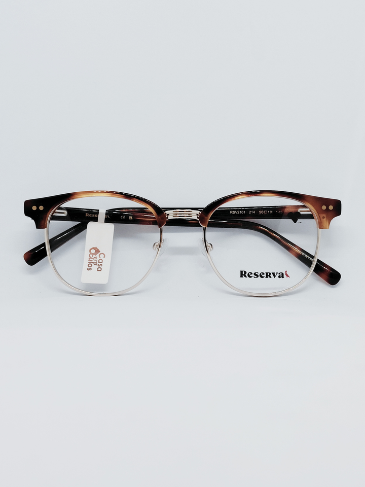 Armação Masculina Reserva RSV2101 Meio Aro (fio de nylon) Tartaruga - foto 1