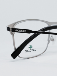 Armação Masculina Lacoste L2252 Retangular Preto e Prata - foto 5
