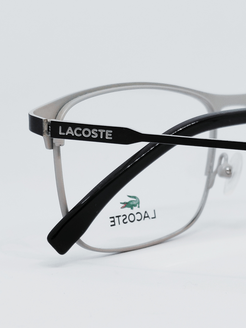Armação Masculina Lacoste L2252 Retangular Preto e Prata - foto 5
