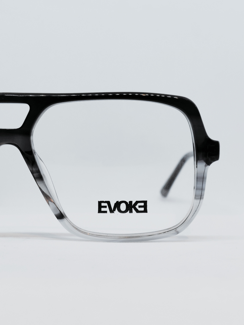 Armação Masculina Evoke HFG23 Aviador Cinza e Preto Translúcido - foto 5