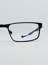 Armação Masculina Nike 8131 Retangular Preto e Azul - foto 5