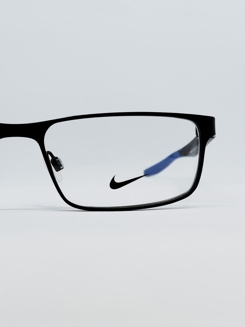 Armação Masculina Nike 8131 Retangular Preto e Azul - foto 5