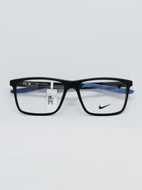 Armação Masculina Nike 7116 Retangular Preto e Azul - foto 1