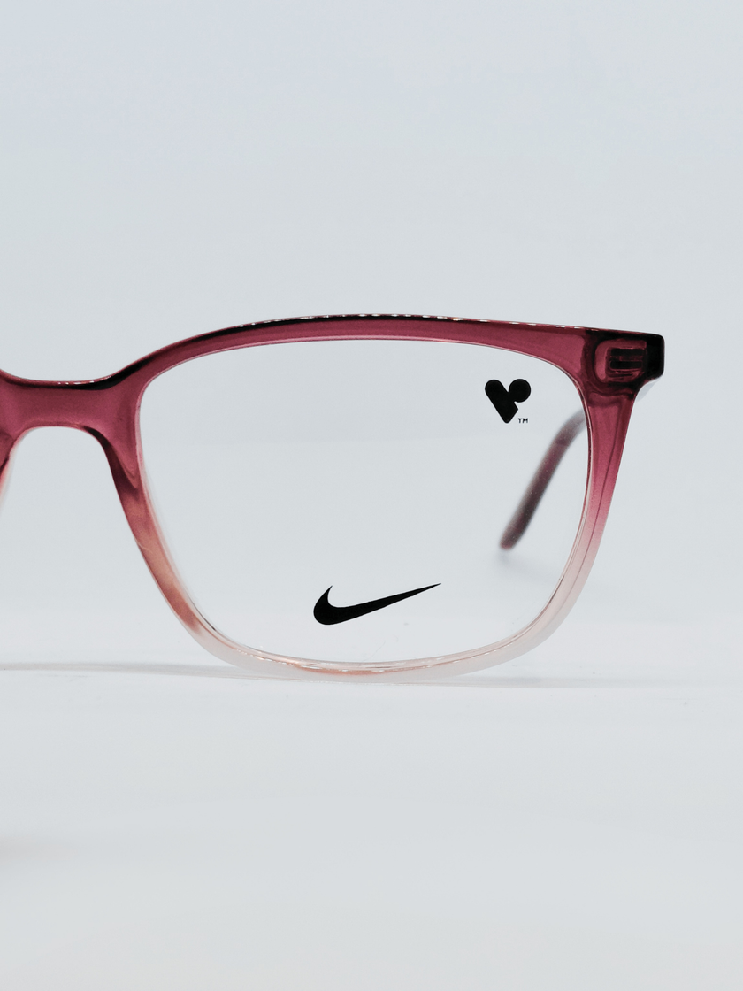 Armação Feminina Nike 7049 Retangular Rosé Degradê - foto 5