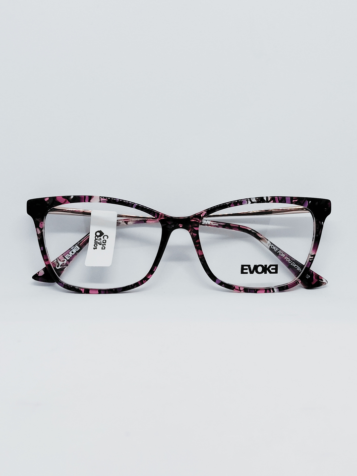 Armação Feminina Evoke DX79N Gatinho Rosa, Roxo e Preto Tartaruga - foto 1