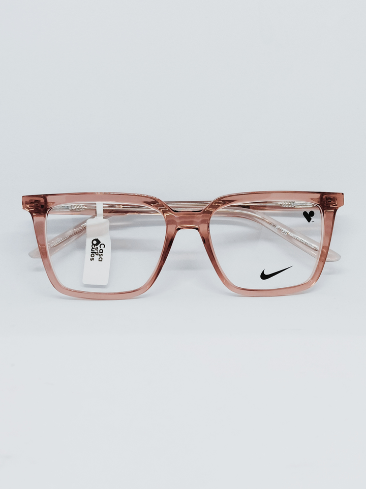 Armação Feminina Nike 7064 Quadrada Rosé Translúcido - foto 1