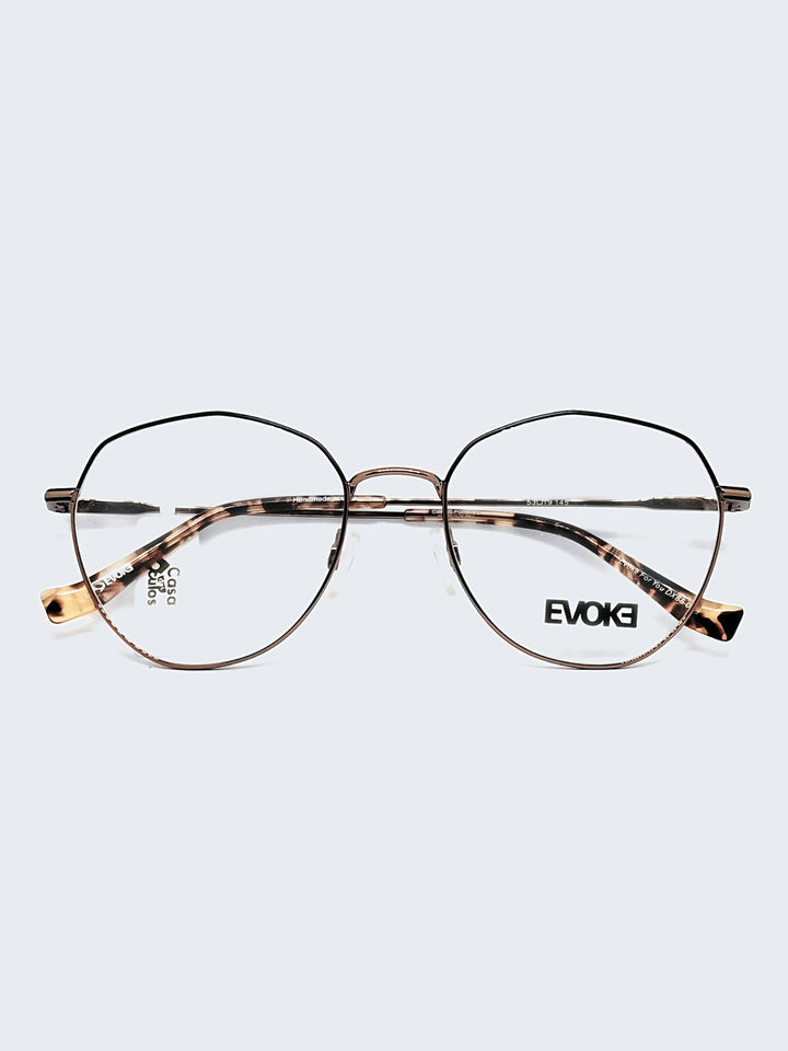 Armação Evoke DX8509B Geométrica Preto e Cobre - foto 1