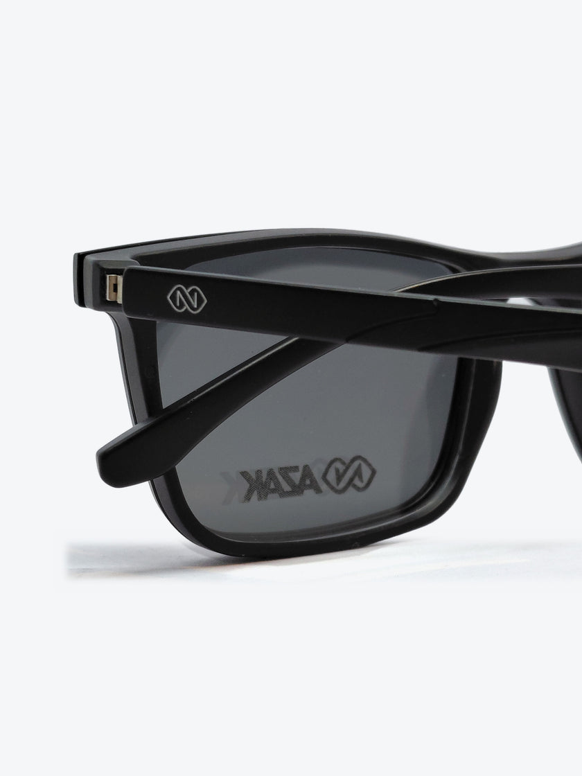 Armação Masculina AZAK W2663 Retangular Preto com Clip-on - foto 5