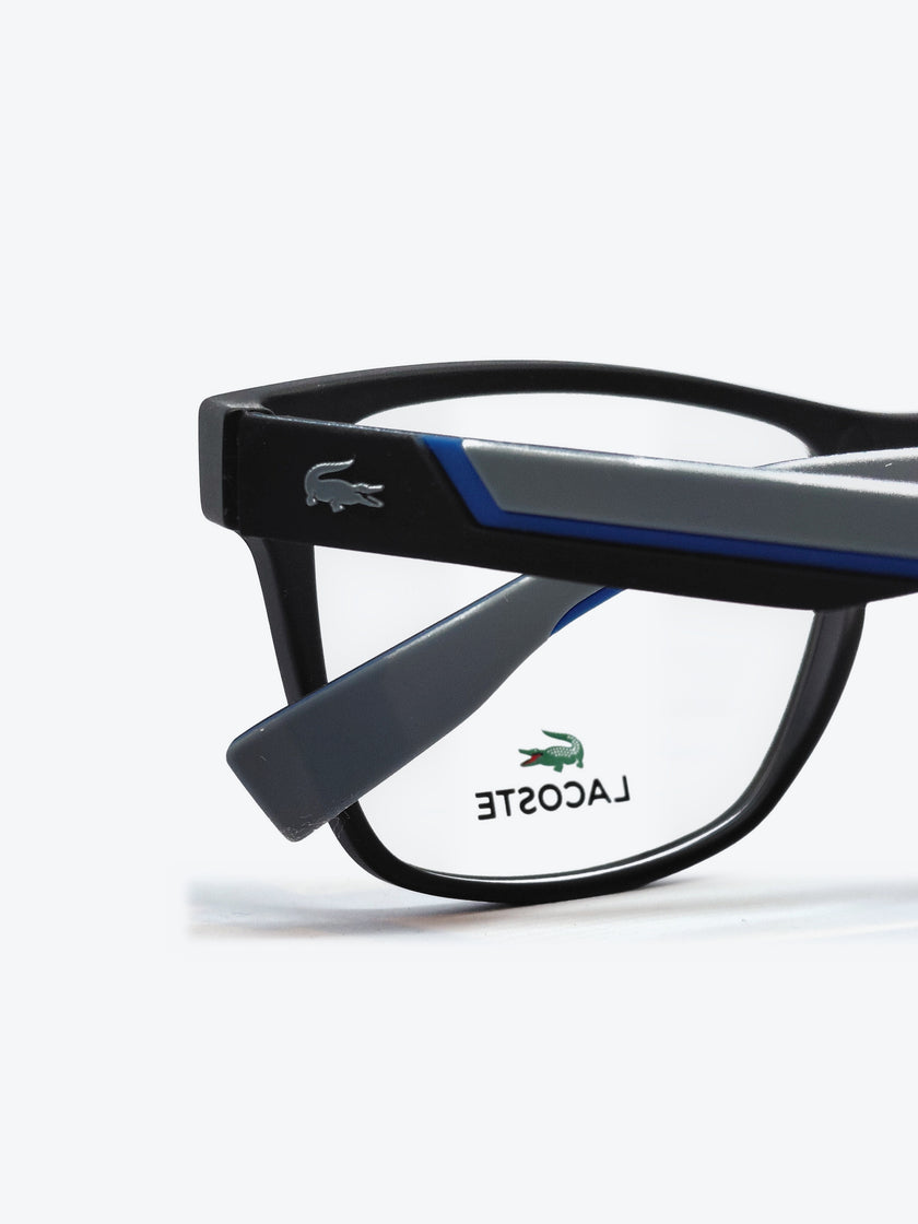 Armação Masculina Lacoste L2707 Retangular Preto, Azul e Cinza com Clip-on - foto 5