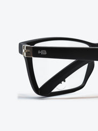 Armação Masculina HB M.0531 Retangular Preto com Clip-on - foto 5