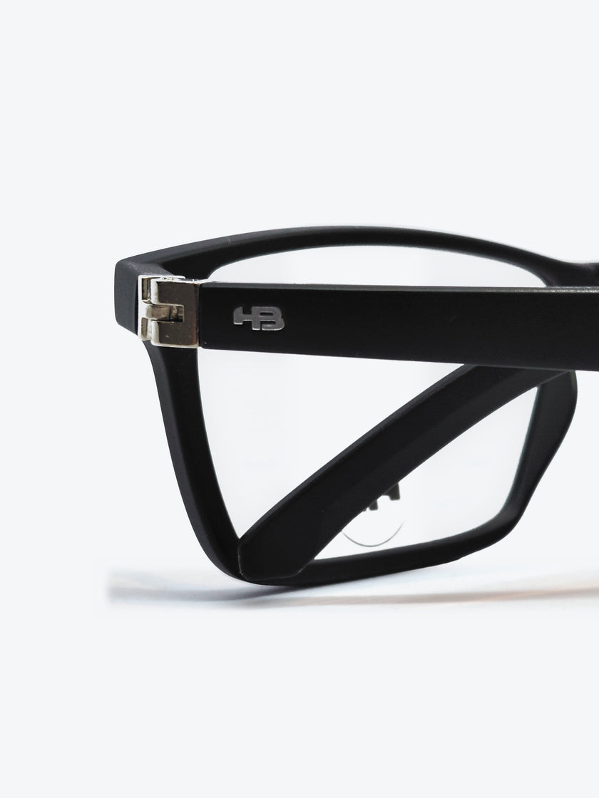 Armação Masculina HB M.0531 Retangular Preto com Clip-on - foto 5