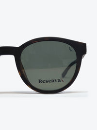 Armação Masculina Reserva RSV2621 Redonda Preto e Amarelo Tartaruga com Clip-on - foto 5